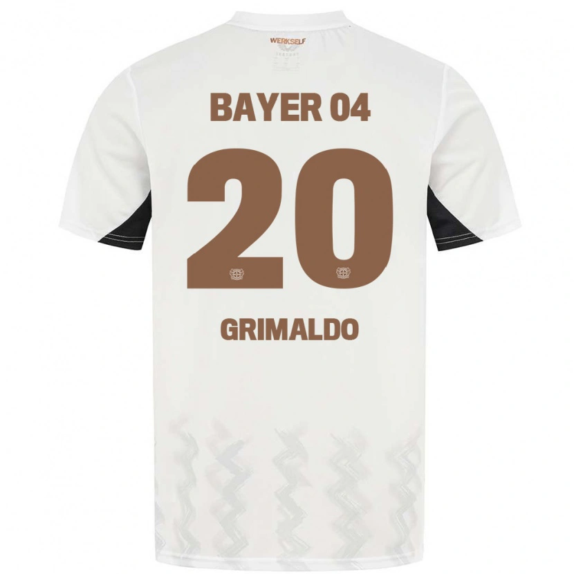 Danxen Kinder Alejandro Grimaldo #20 Weiß Schwarz Auswärtstrikot Trikot 2024/25 T-Shirt Schweiz