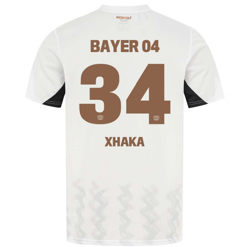 Danxen Kinder Granit Xhaka #34 Weiß Schwarz Auswärtstrikot Trikot 2024/25 T-Shirt Schweiz