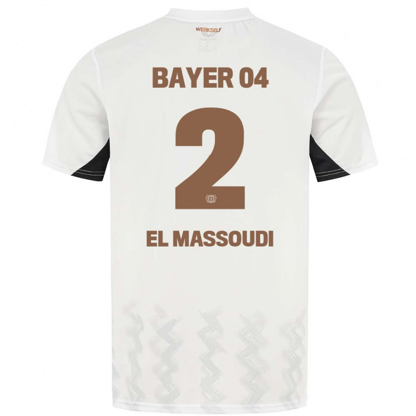 Danxen Kinder Nassim El Massoudi #2 Weiß Schwarz Auswärtstrikot Trikot 2024/25 T-Shirt Schweiz