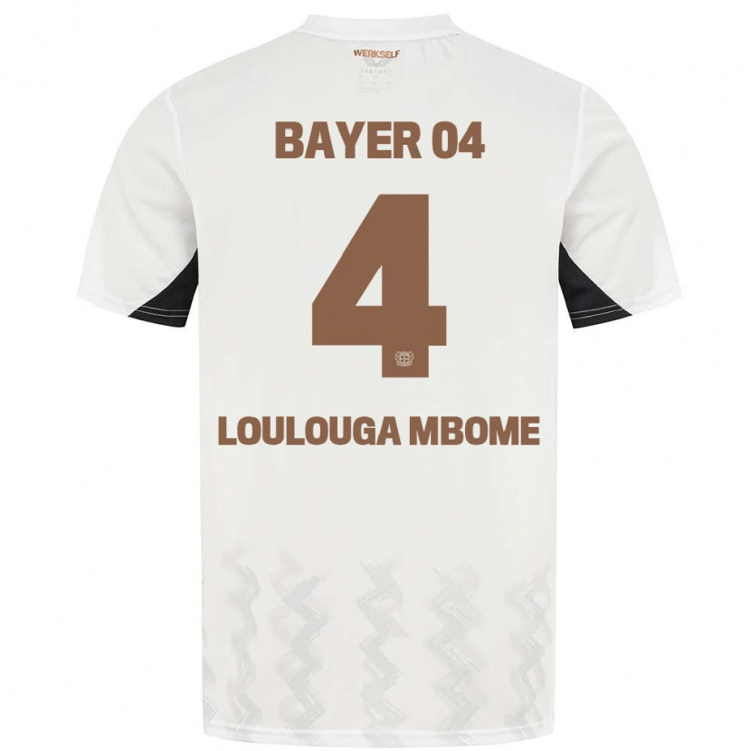 Danxen Kinder Adrien Loulouga Mbome #4 Weiß Schwarz Auswärtstrikot Trikot 2024/25 T-Shirt Schweiz