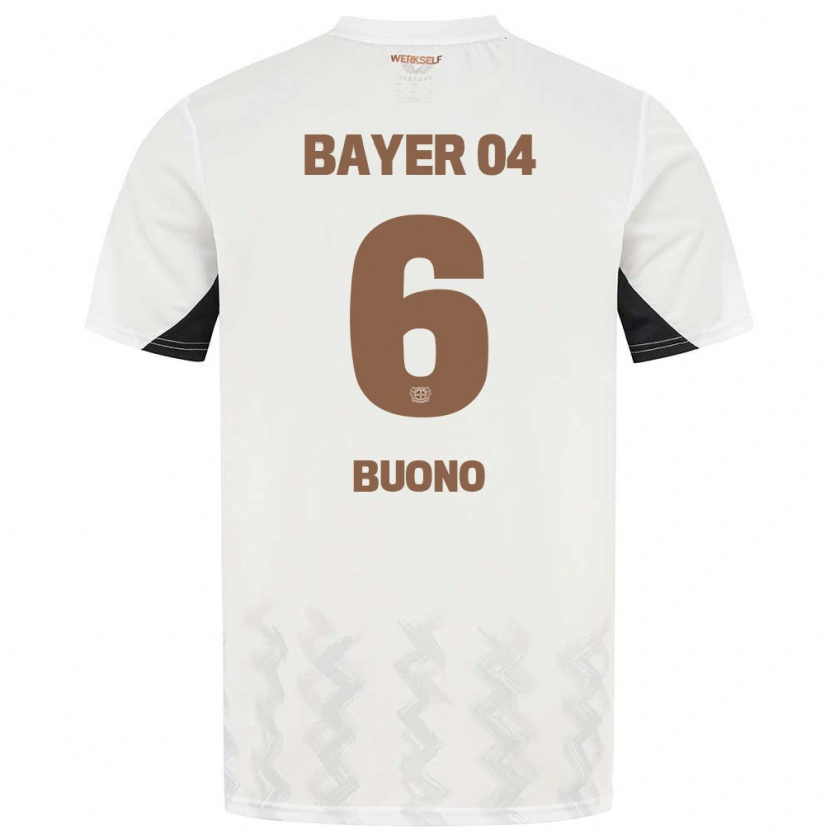 Danxen Kinder Francesco Buono #6 Weiß Schwarz Auswärtstrikot Trikot 2024/25 T-Shirt Schweiz