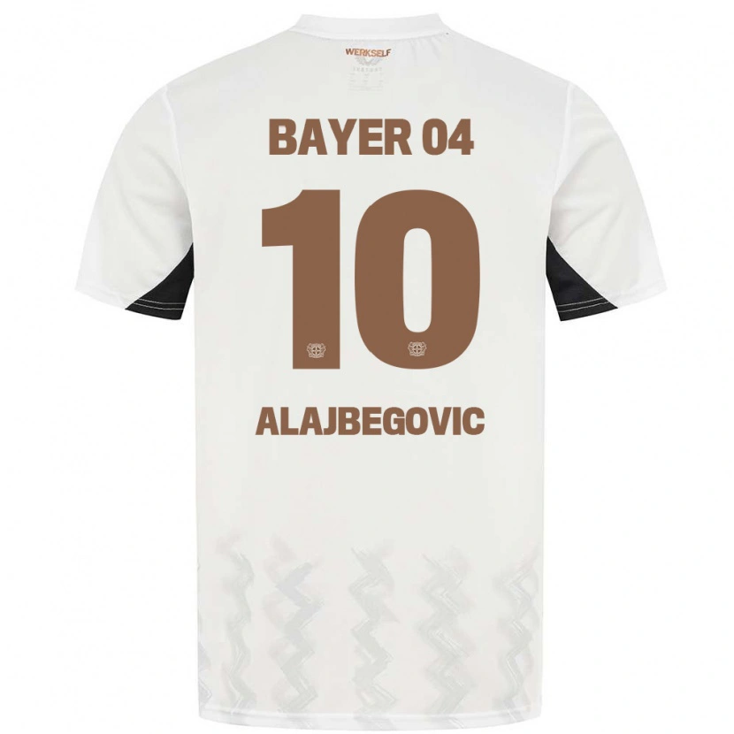 Danxen Kinder Kerim Alajbegovic #10 Weiß Schwarz Auswärtstrikot Trikot 2024/25 T-Shirt Schweiz