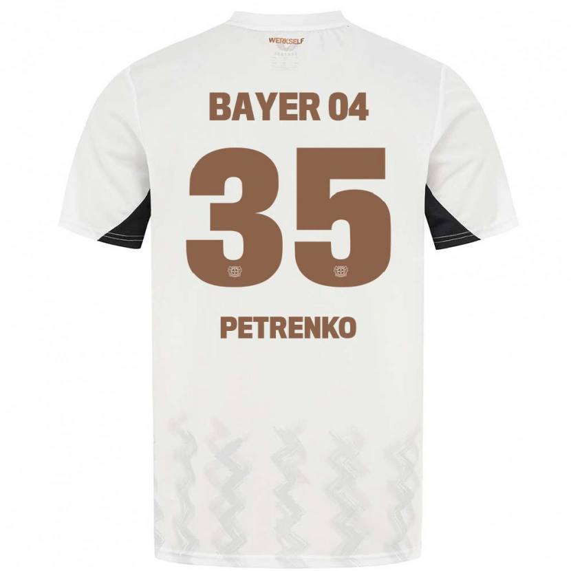 Danxen Kinder Oleksandr Petrenko #35 Weiß Schwarz Auswärtstrikot Trikot 2024/25 T-Shirt Schweiz