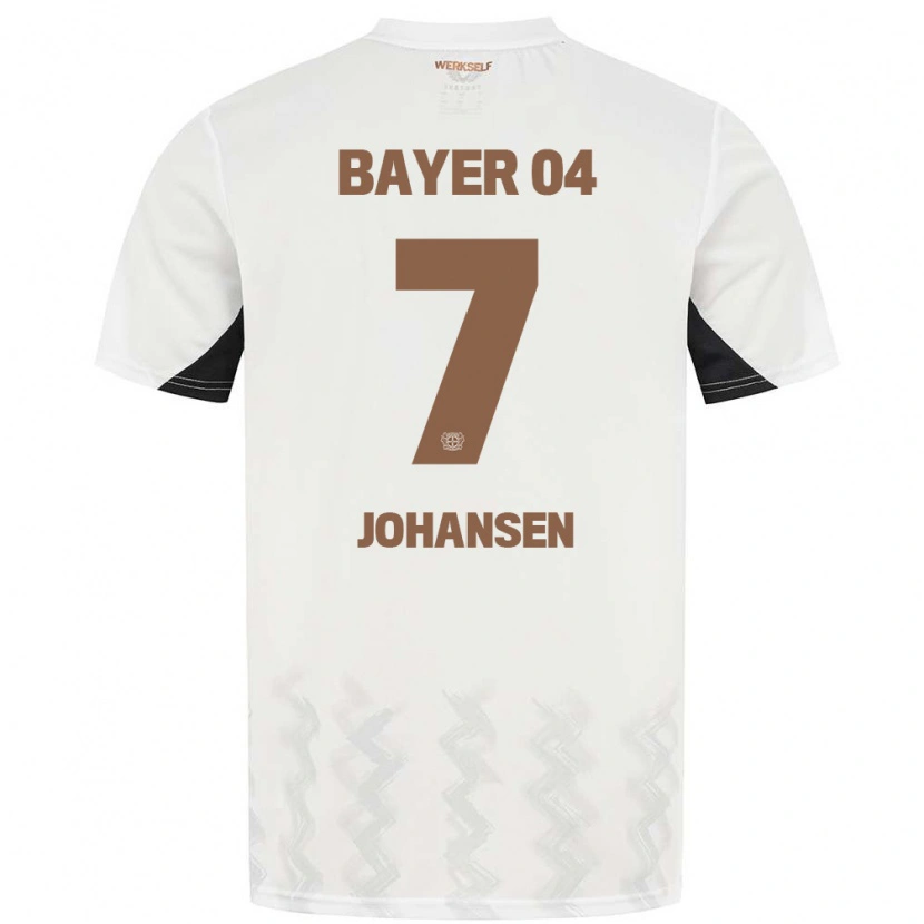 Danxen Kinder Cecilie Johansen #7 Weiß Schwarz Auswärtstrikot Trikot 2024/25 T-Shirt Schweiz