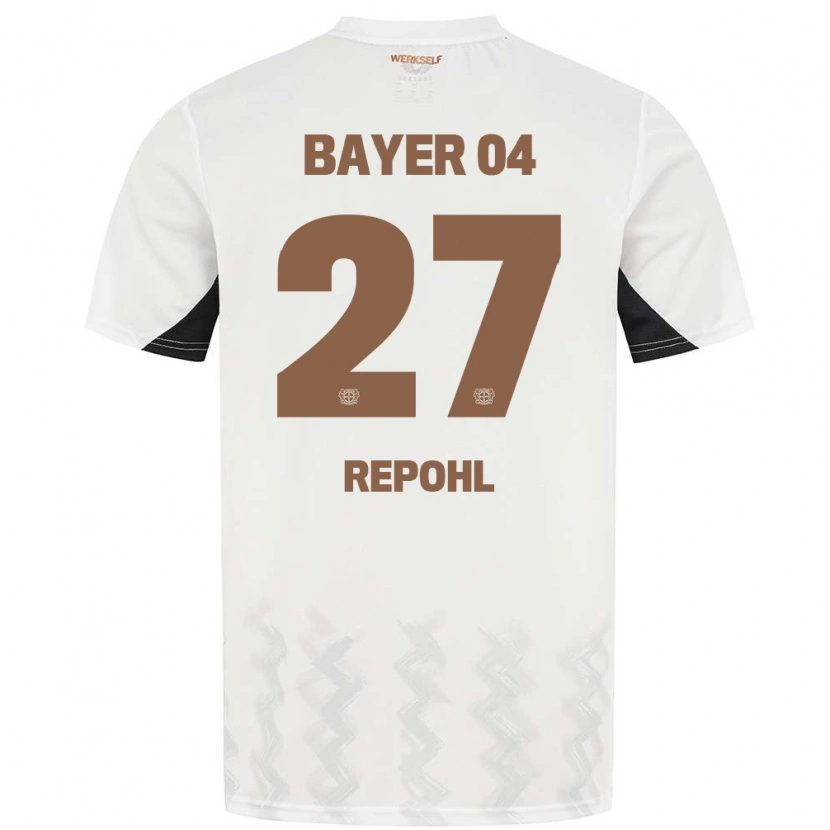 Danxen Kinder Friederike Repohl #27 Weiß Schwarz Auswärtstrikot Trikot 2024/25 T-Shirt Schweiz