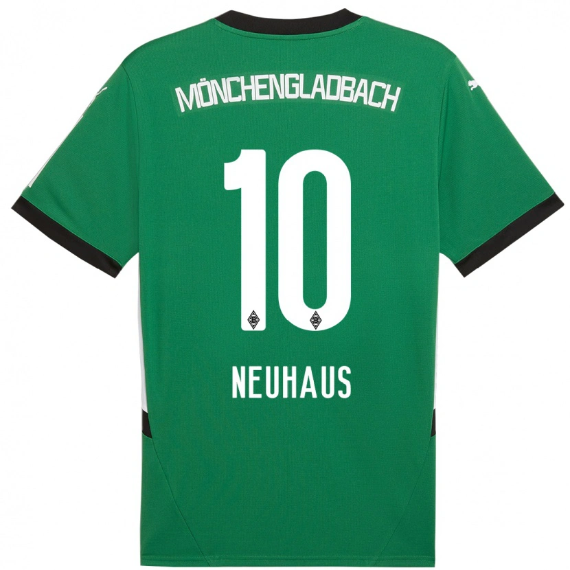 Danxen Kinder Florian Neuhaus #10 Grün Weiß Auswärtstrikot Trikot 2024/25 T-Shirt Schweiz