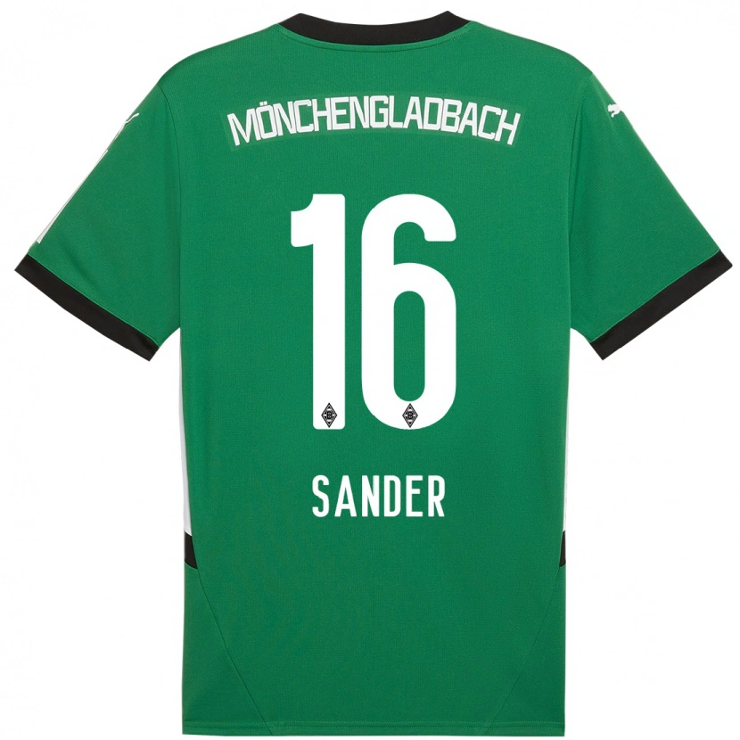 Danxen Kinder Philipp Sander #16 Grün Weiß Auswärtstrikot Trikot 2024/25 T-Shirt Schweiz