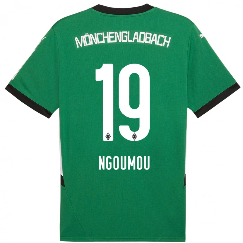 Danxen Kinder Nathan Ngoumou #19 Grün Weiß Auswärtstrikot Trikot 2024/25 T-Shirt Schweiz