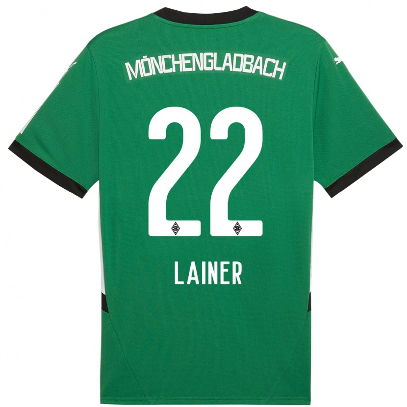 Danxen Kinder Stefan Lainer #22 Grün Weiß Auswärtstrikot Trikot 2024/25 T-Shirt Schweiz