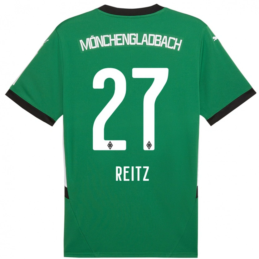 Danxen Kinder Rocco Reitz #27 Grün Weiß Auswärtstrikot Trikot 2024/25 T-Shirt Schweiz