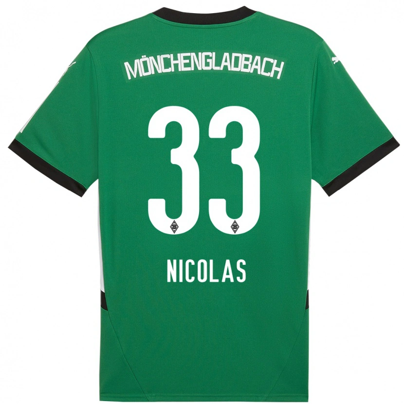 Danxen Kinder Moritz Nicolas #33 Grün Weiß Auswärtstrikot Trikot 2024/25 T-Shirt Schweiz