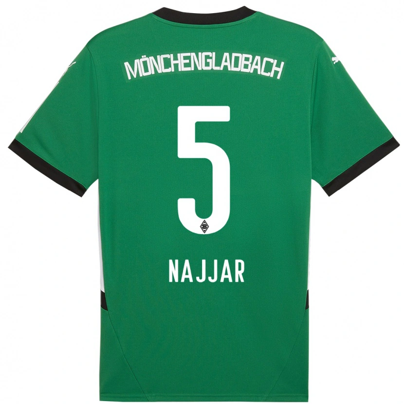 Danxen Kinder Jamil Najjar #5 Grün Weiß Auswärtstrikot Trikot 2024/25 T-Shirt Schweiz