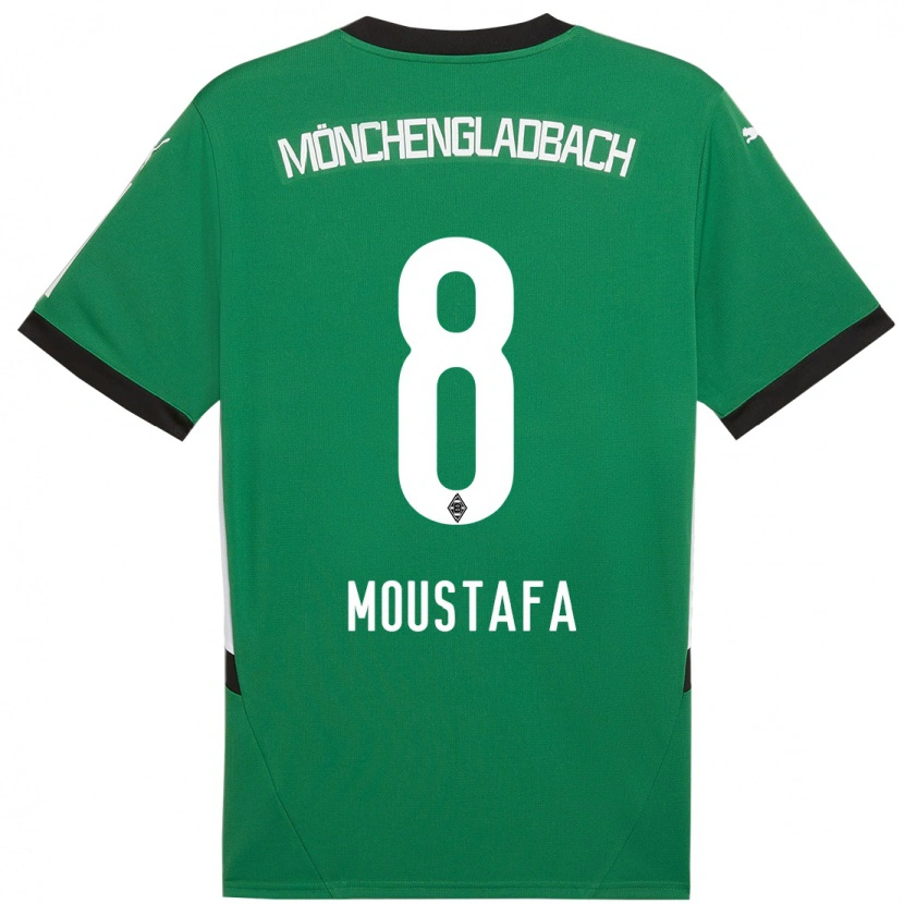 Danxen Kinder Moustafa Moustafa #8 Grün Weiß Auswärtstrikot Trikot 2024/25 T-Shirt Schweiz