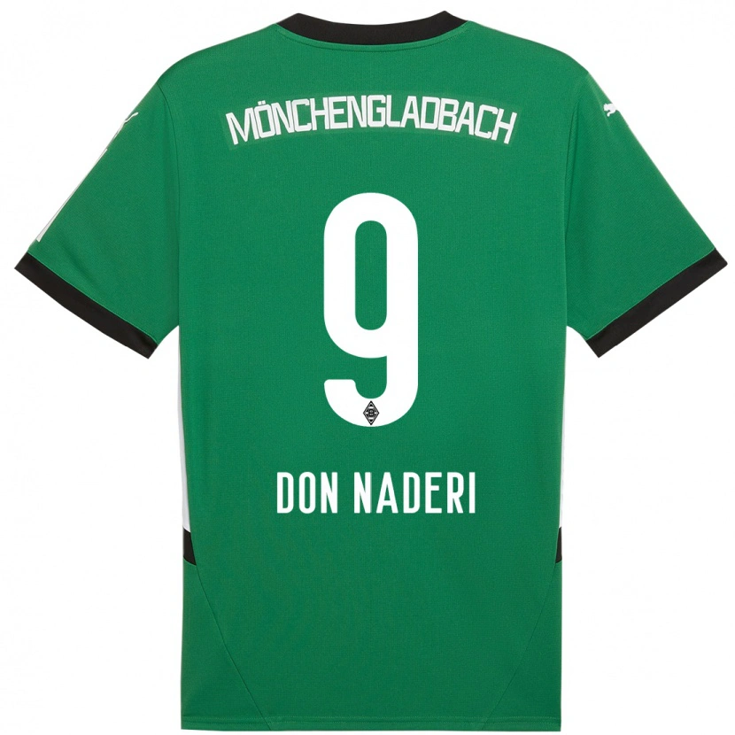 Danxen Kinder Ryan Naderi #9 Grün Weiß Auswärtstrikot Trikot 2024/25 T-Shirt Schweiz