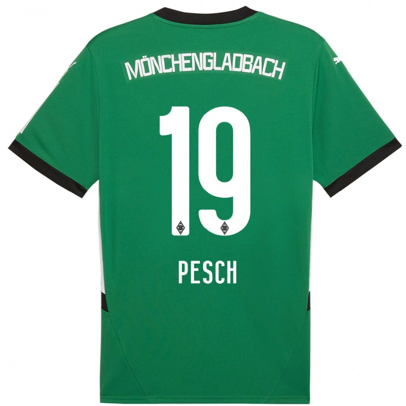 Danxen Kinder Noah Pesch #19 Grün Weiß Auswärtstrikot Trikot 2024/25 T-Shirt Schweiz