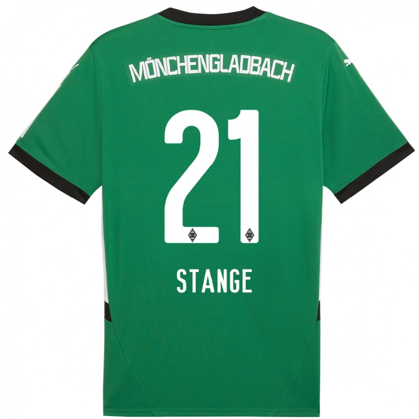 Danxen Kinder Veit Stange #21 Grün Weiß Auswärtstrikot Trikot 2024/25 T-Shirt Schweiz