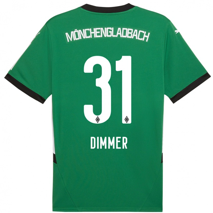 Danxen Kinder Florian Dimmer #31 Grün Weiß Auswärtstrikot Trikot 2024/25 T-Shirt Schweiz