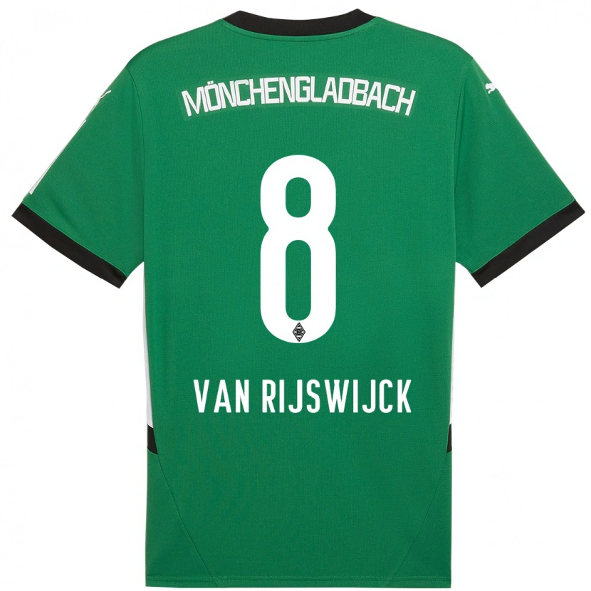 Danxen Kinder Britt Van Rijswijck #8 Grün Weiß Auswärtstrikot Trikot 2024/25 T-Shirt Schweiz