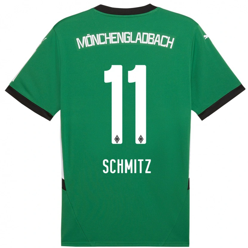 Danxen Kinder Louisa Schmitz #11 Grün Weiß Auswärtstrikot Trikot 2024/25 T-Shirt Schweiz