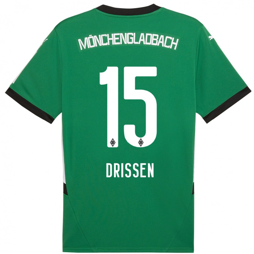 Danxen Kinder Sam Drissen #15 Grün Weiß Auswärtstrikot Trikot 2024/25 T-Shirt Schweiz