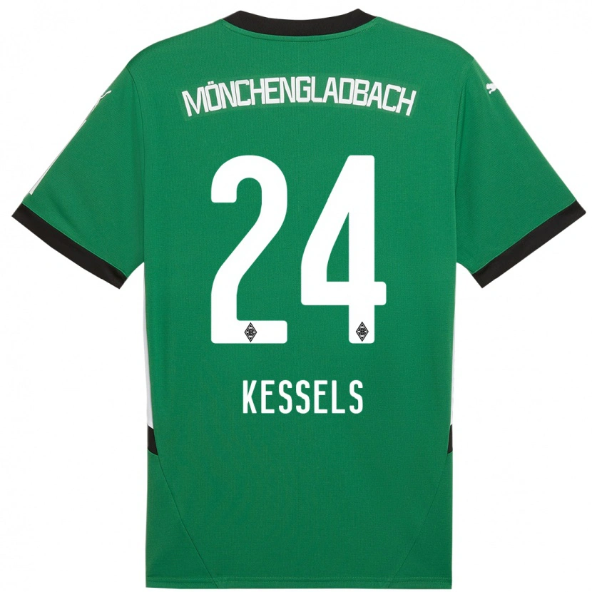 Danxen Kinder Imke Kessels #24 Grün Weiß Auswärtstrikot Trikot 2024/25 T-Shirt Schweiz