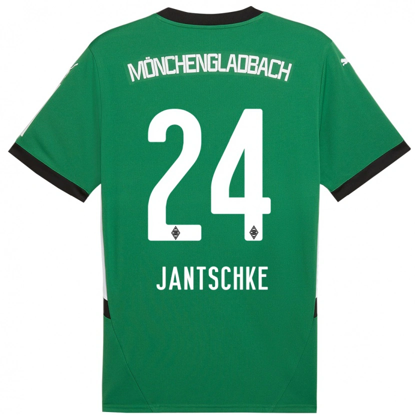 Danxen Kinder Tony Jantschke #24 Grün Weiß Auswärtstrikot Trikot 2024/25 T-Shirt Schweiz