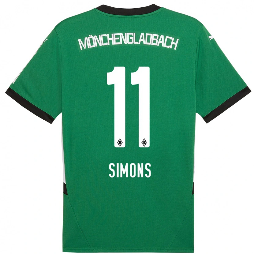 Danxen Kinder Kelly Simons #11 Grün Weiß Auswärtstrikot Trikot 2024/25 T-Shirt Schweiz