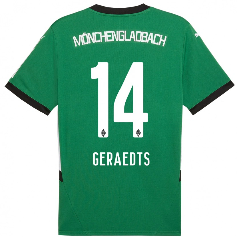 Danxen Kinder Kelsey Geraedts #14 Grün Weiß Auswärtstrikot Trikot 2024/25 T-Shirt Schweiz