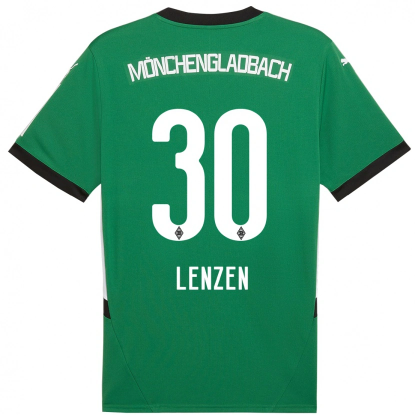 Danxen Kinder Hannah Lenzen #30 Grün Weiß Auswärtstrikot Trikot 2024/25 T-Shirt Schweiz