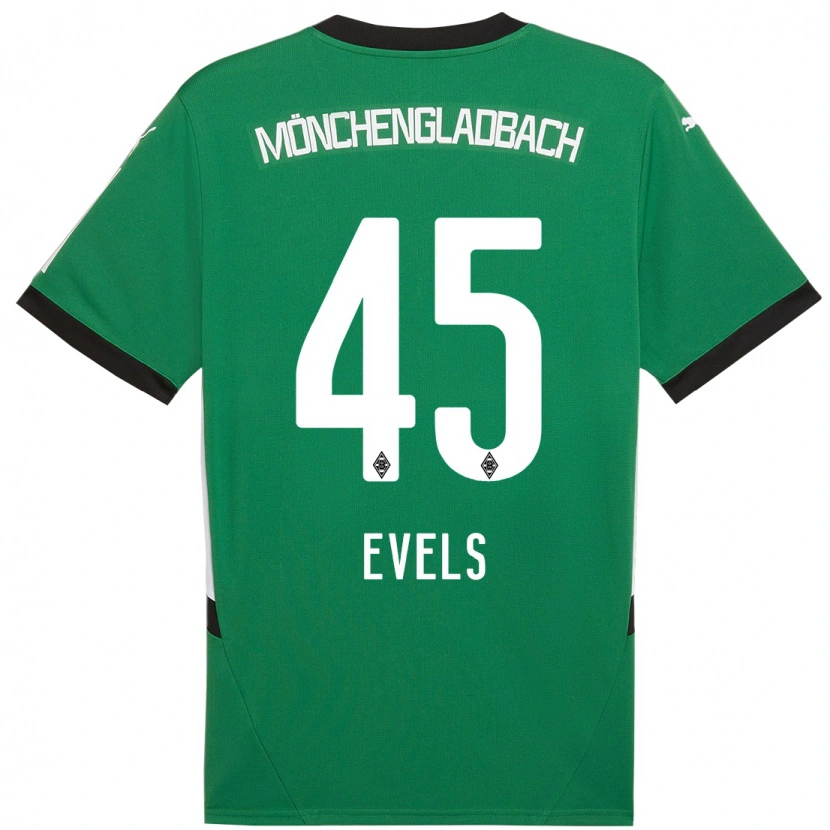 Danxen Kinder Emily Evels #45 Grün Weiß Auswärtstrikot Trikot 2024/25 T-Shirt Schweiz