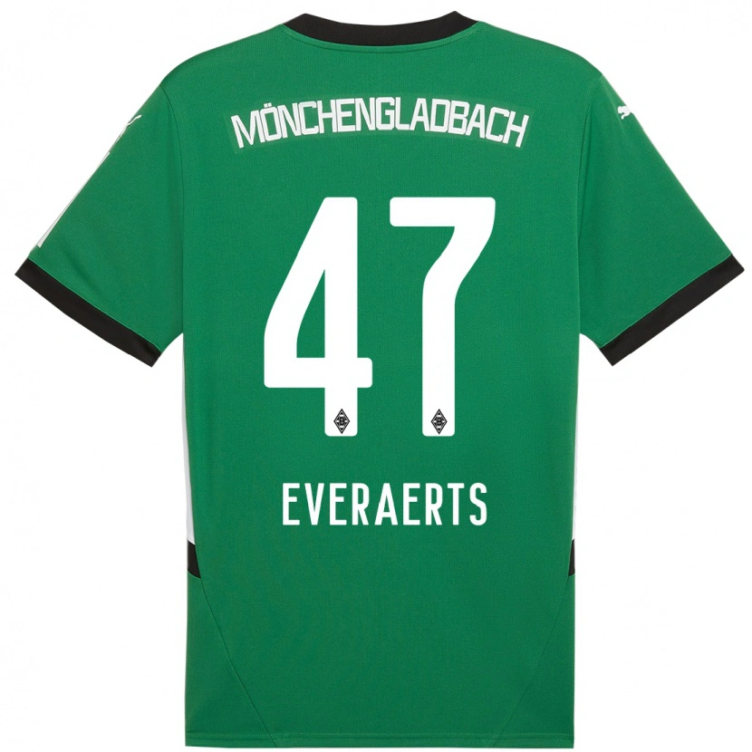 Danxen Kinder Kim Everaerts #47 Grün Weiß Auswärtstrikot Trikot 2024/25 T-Shirt Schweiz