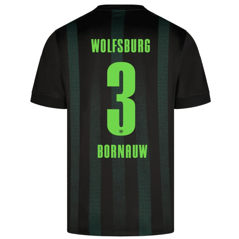 Danxen Kinder Sebastiaan Bornauw #3 Dunkelgrün Auswärtstrikot Trikot 2024/25 T-Shirt Schweiz