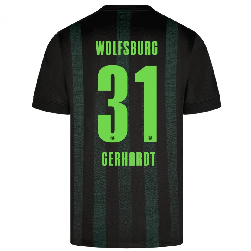 Danxen Kinder Yannick Gerhardt #31 Dunkelgrün Auswärtstrikot Trikot 2024/25 T-Shirt Schweiz