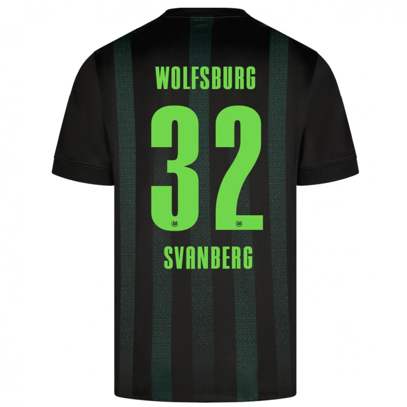 Danxen Kinder Mattias Svanberg #32 Dunkelgrün Auswärtstrikot Trikot 2024/25 T-Shirt Schweiz