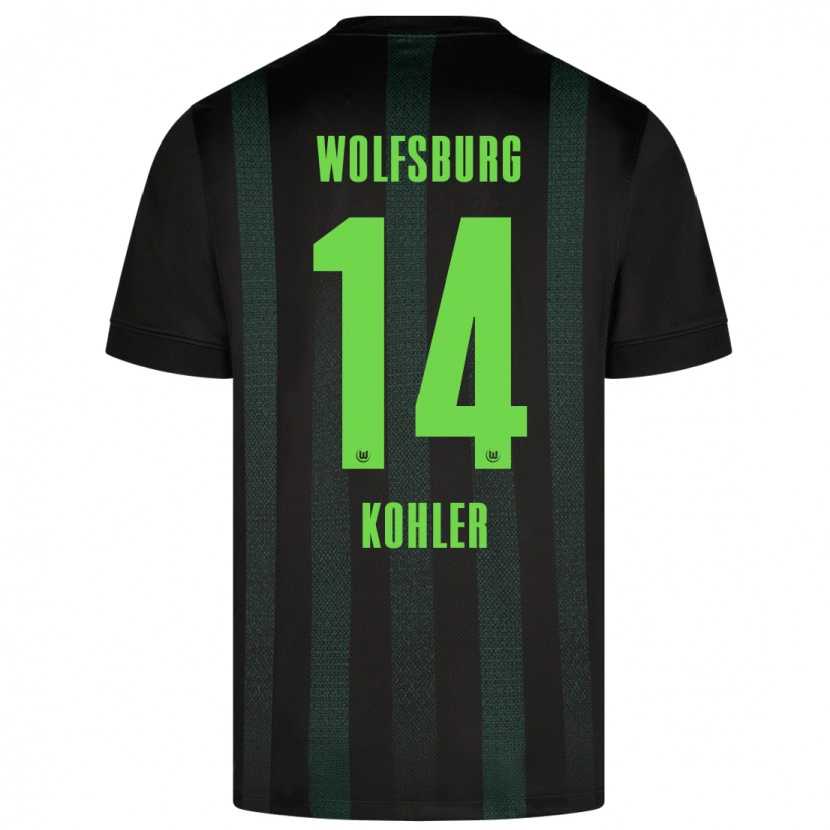 Danxen Kinder Leonard Köhler #14 Dunkelgrün Auswärtstrikot Trikot 2024/25 T-Shirt Schweiz