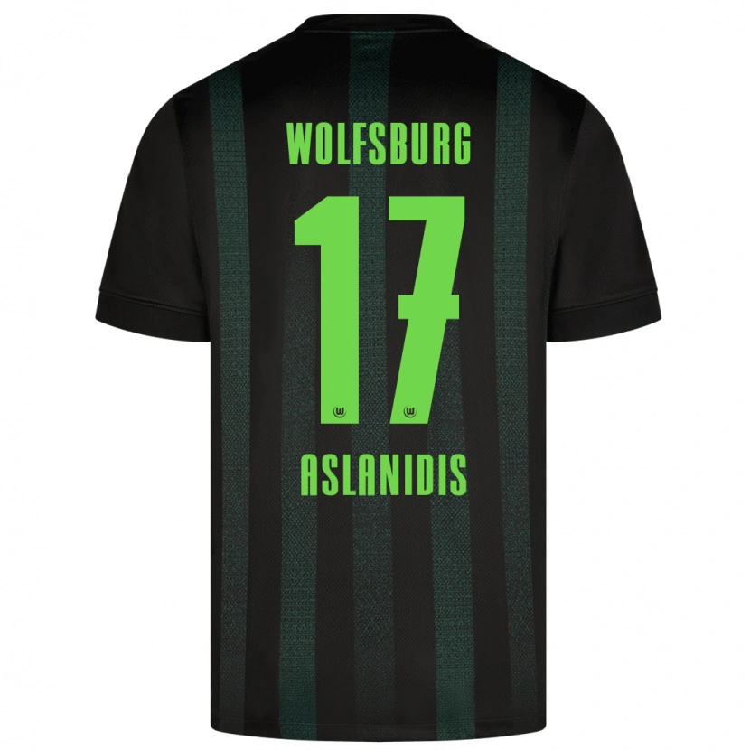 Danxen Kinder Elijas Aslanidis #17 Dunkelgrün Auswärtstrikot Trikot 2024/25 T-Shirt Schweiz