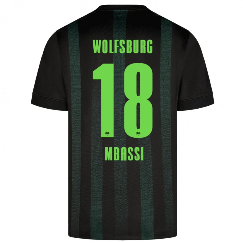 Danxen Kinder Mario Mbassi #18 Dunkelgrün Auswärtstrikot Trikot 2024/25 T-Shirt Schweiz