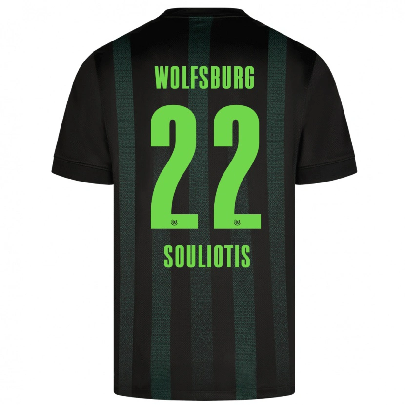 Danxen Kinder Spyridon Souliotis #22 Dunkelgrün Auswärtstrikot Trikot 2024/25 T-Shirt Schweiz