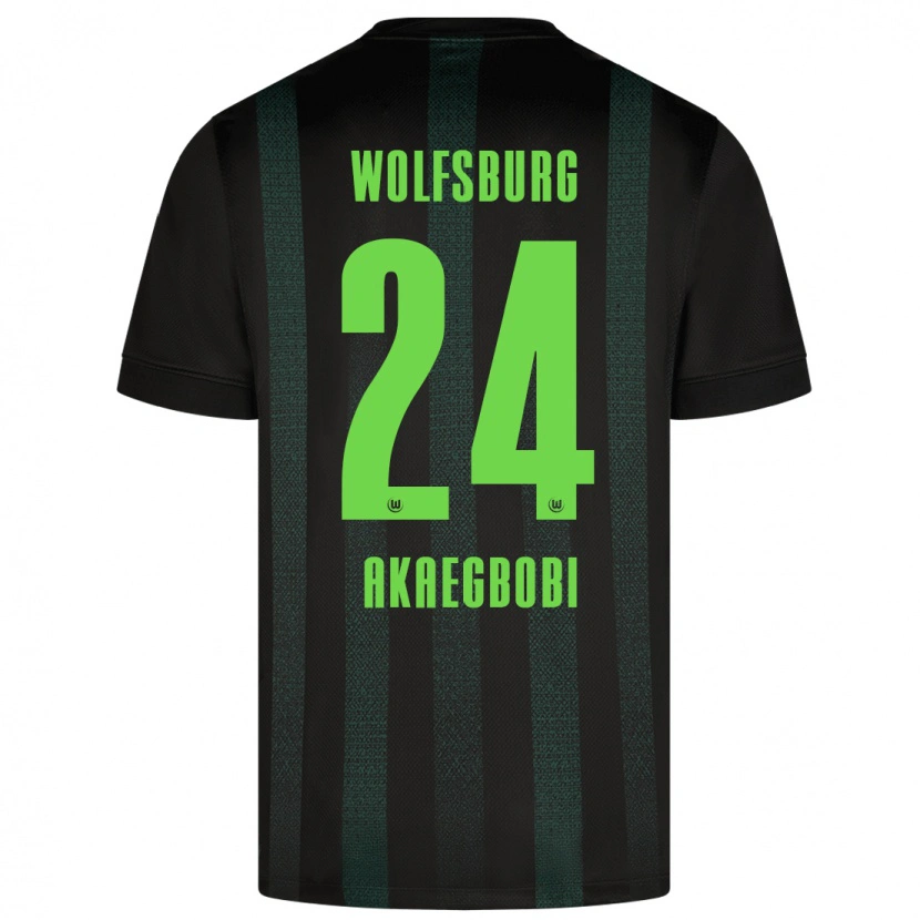 Danxen Kinder Jonathan Akaegbobi #24 Dunkelgrün Auswärtstrikot Trikot 2024/25 T-Shirt Schweiz