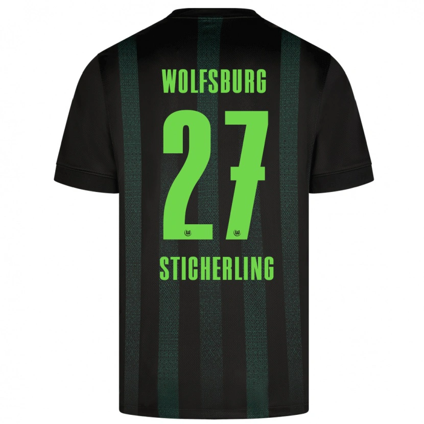 Danxen Kinder Carl-Anton Sticherling #27 Dunkelgrün Auswärtstrikot Trikot 2024/25 T-Shirt Schweiz