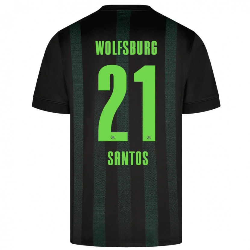 Danxen Kinder Leonardo Santos #21 Dunkelgrün Auswärtstrikot Trikot 2024/25 T-Shirt Schweiz