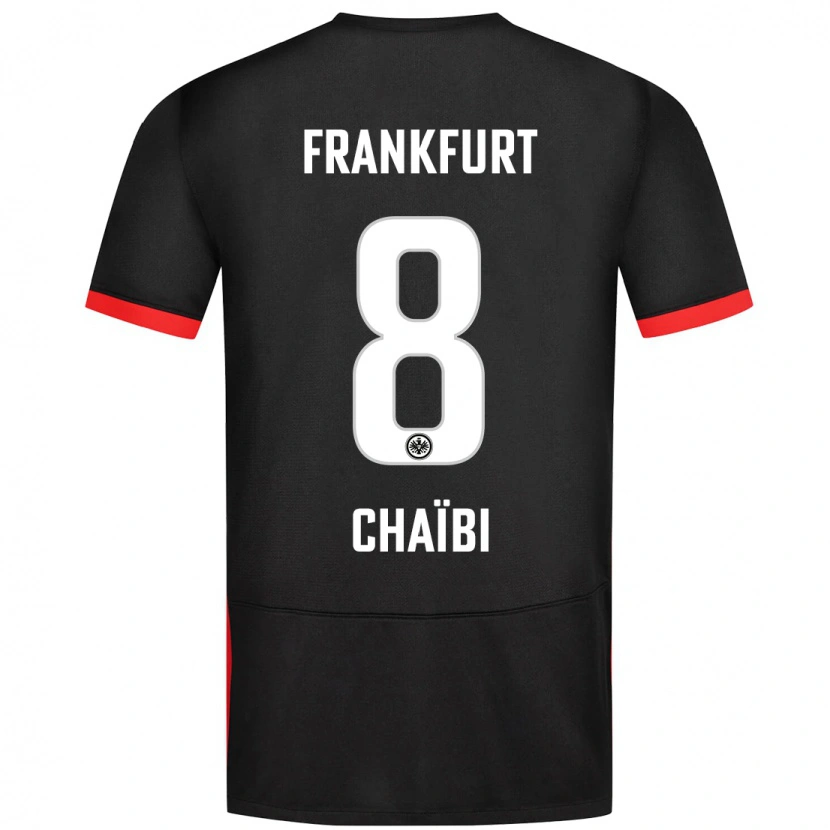 Danxen Kinder Farès Chaïbi #8 Schwarz Auswärtstrikot Trikot 2024/25 T-Shirt Schweiz