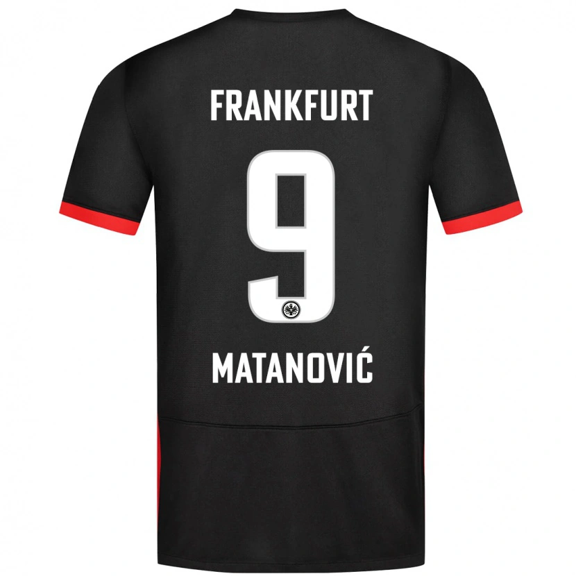 Danxen Kinder Igor Matanovic #9 Schwarz Auswärtstrikot Trikot 2024/25 T-Shirt Schweiz