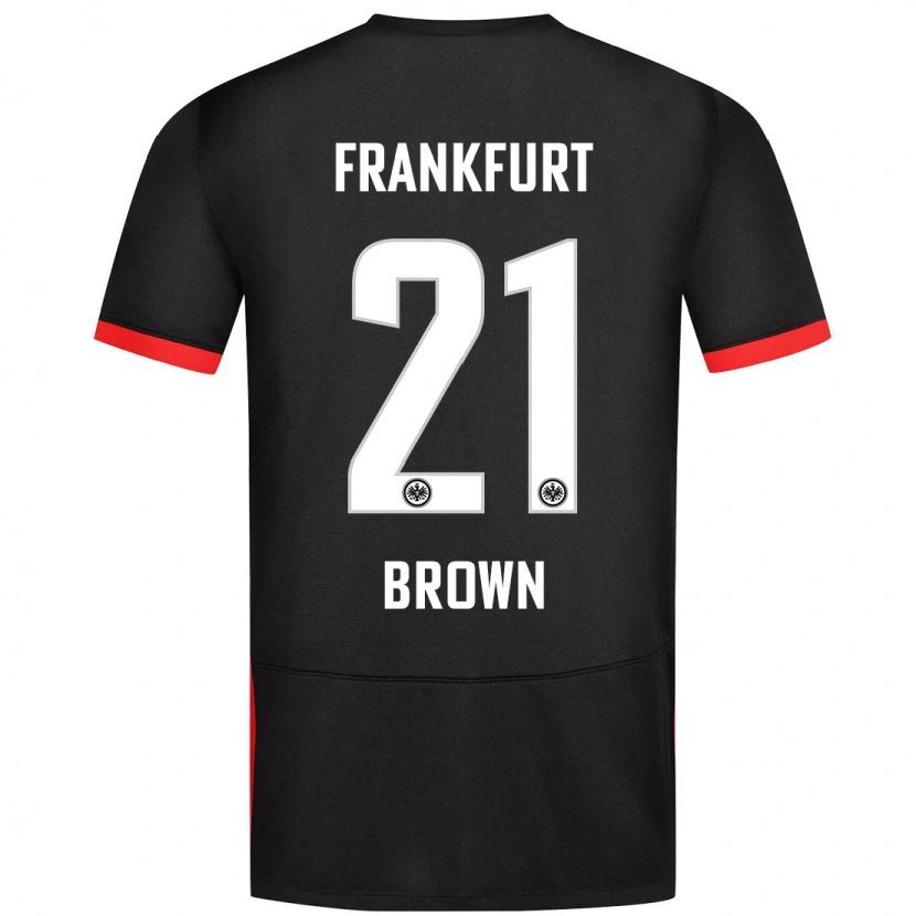 Danxen Kinder Nathaniel Brown #21 Schwarz Auswärtstrikot Trikot 2024/25 T-Shirt Schweiz