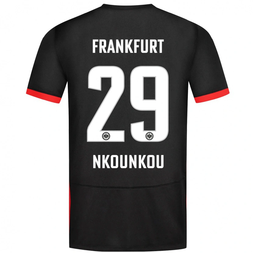 Danxen Kinder Niels Nkounkou #29 Schwarz Auswärtstrikot Trikot 2024/25 T-Shirt Schweiz