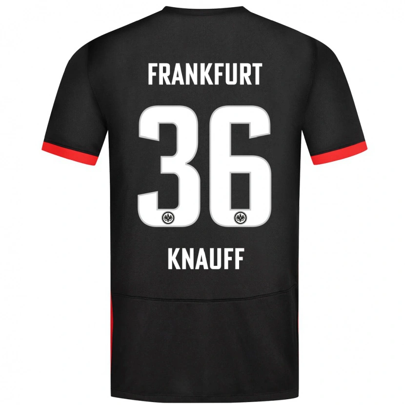 Danxen Kinder Ansgar Knauff #36 Schwarz Auswärtstrikot Trikot 2024/25 T-Shirt Schweiz