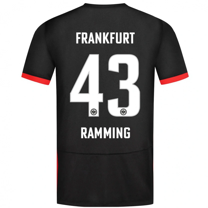 Danxen Kinder Nils Ramming #43 Schwarz Auswärtstrikot Trikot 2024/25 T-Shirt Schweiz