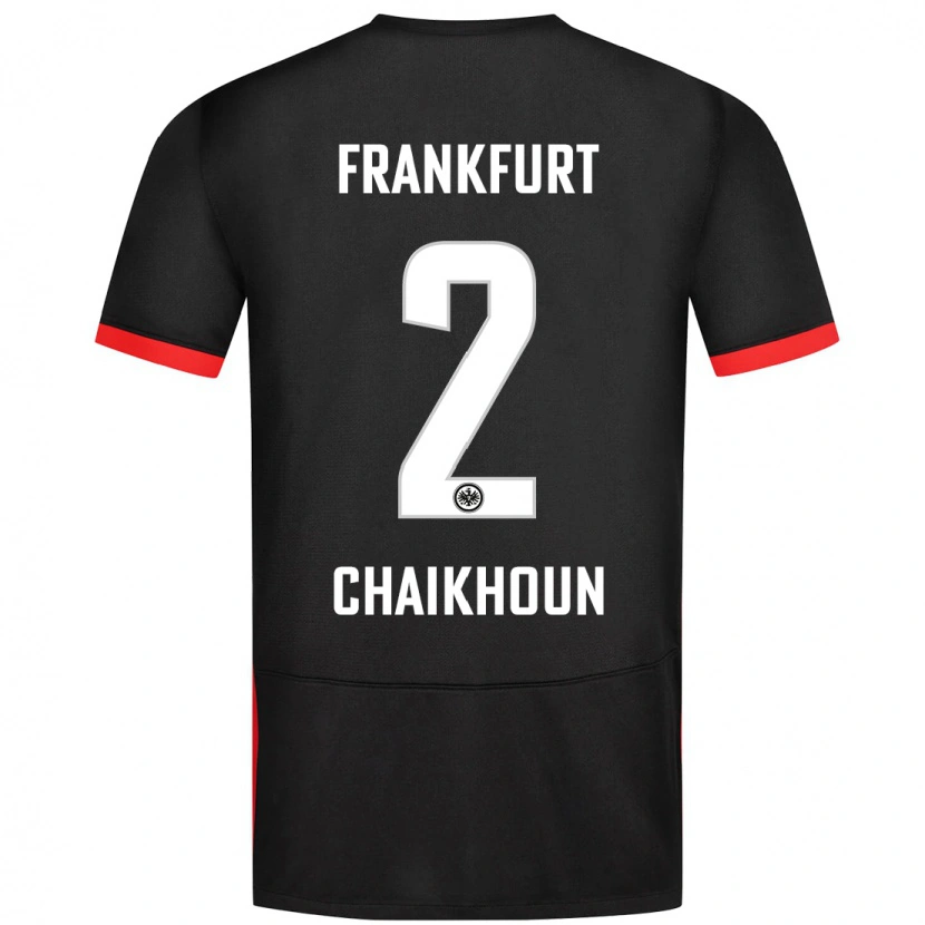 Danxen Kinder Ayoub Chaikhoun #2 Schwarz Auswärtstrikot Trikot 2024/25 T-Shirt Schweiz