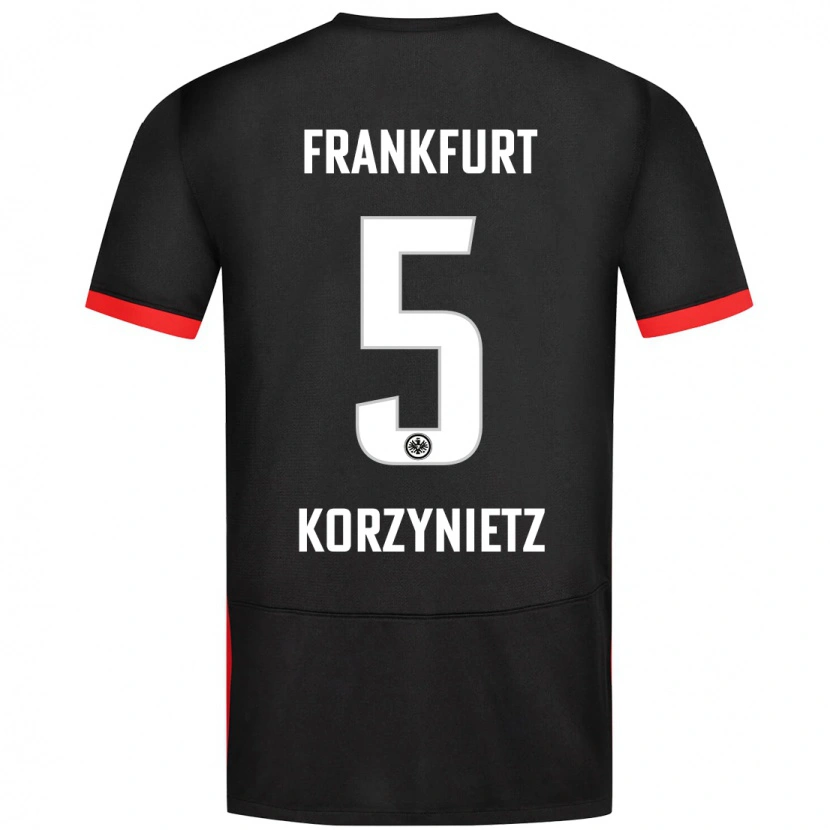 Danxen Kinder Jaden Korzynietz #5 Schwarz Auswärtstrikot Trikot 2024/25 T-Shirt Schweiz