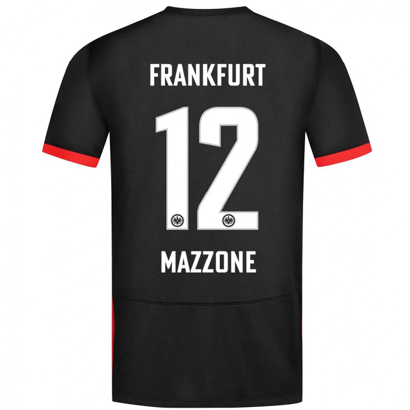 Danxen Kinder Matteo Mazzone #12 Schwarz Auswärtstrikot Trikot 2024/25 T-Shirt Schweiz